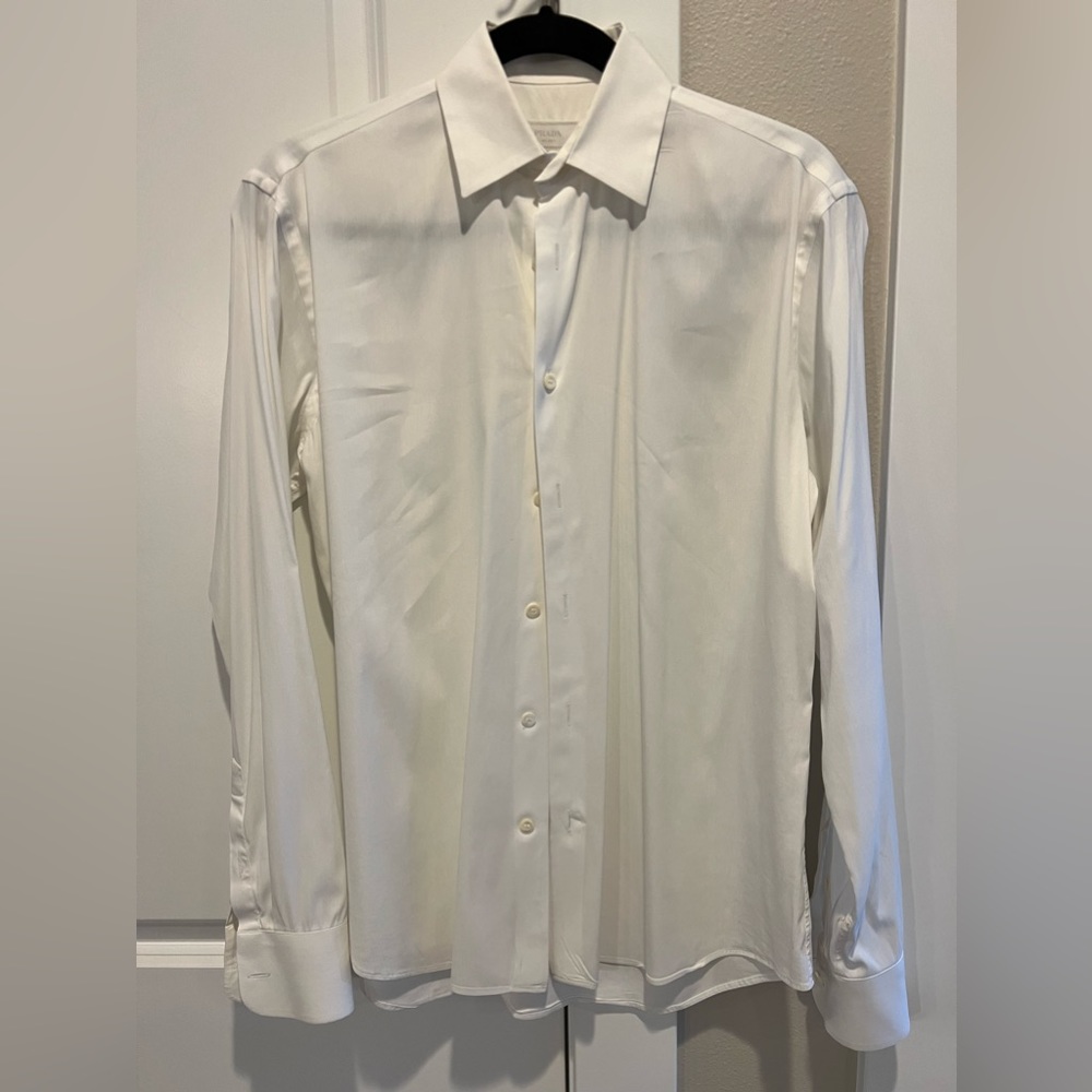 Men’s White Prada Dress Shirt. Size 37 / 14.5